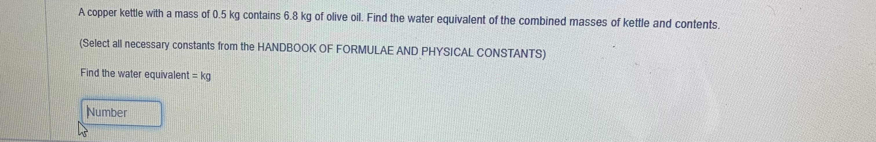 of tested material = 82 degrees C initial temperature of calorimeter =