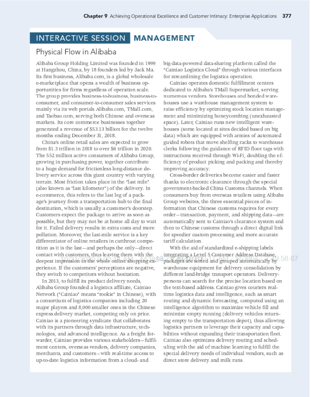 Chapter 9 Achieving Operational Excellence and Customer Intimacy: Enterprise Applications 377