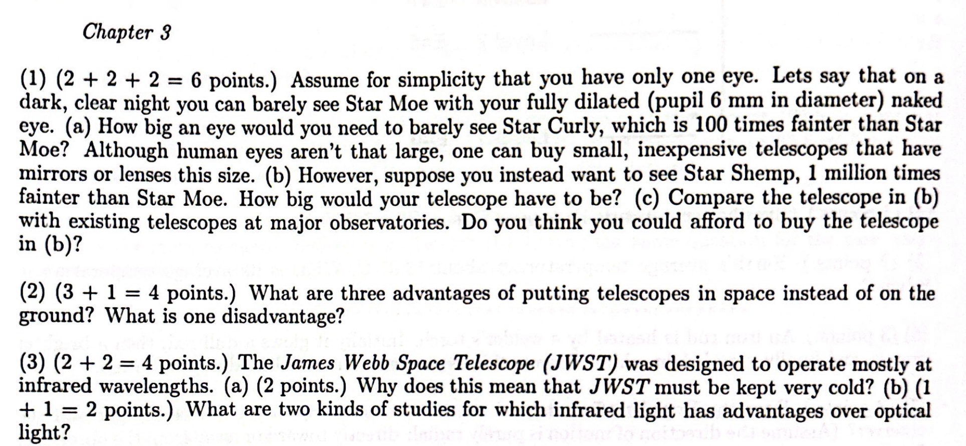 Please answer all questions with explainatiom Chapter 3 (1) (2 + 2