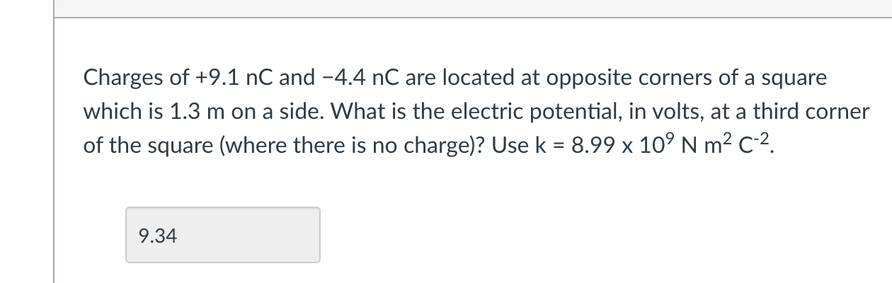 d to the right of a charge +q and a distance 2d
