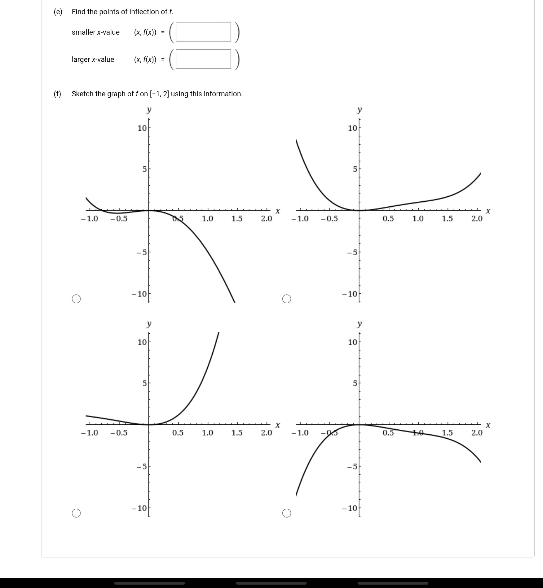 = x# - 3x + 3x whose domain is (-0o, co). (a)