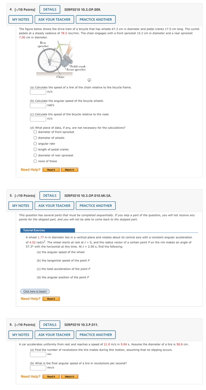  4. [-/10 Points] DETAILS SERPSE10 10.3.OP.009. MY NOTES ASK YOUR TEACHER