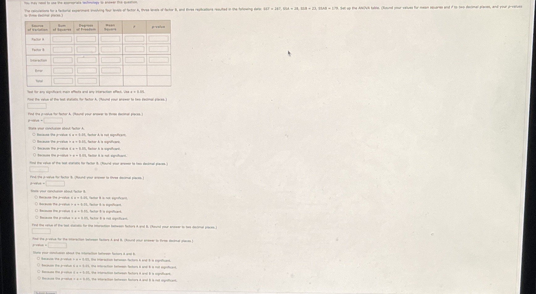 You may need to use the appropriate technology to answer this