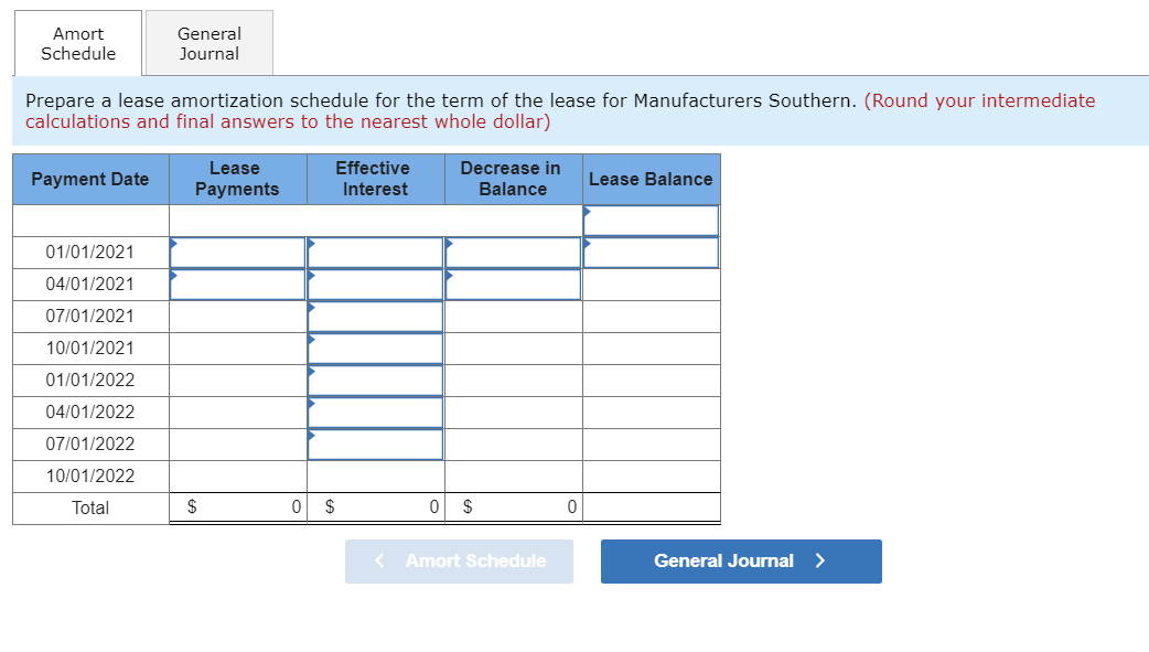 beginning of the lease for Manufacturers Southern. Journal Entry 2 - Jan