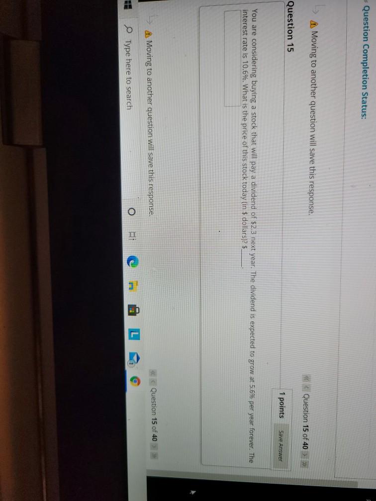 response. Question 14 of 40 > >> Question 14 1 points Save