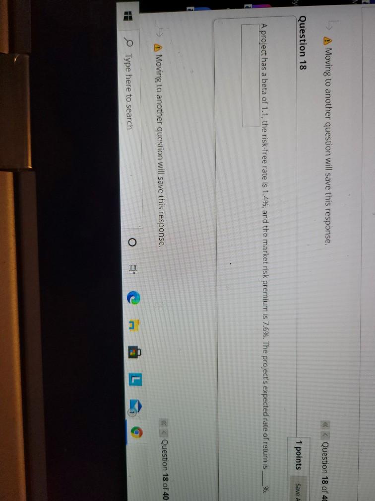 response. Question 17 of 40 Question 17 1 points Save Answe byl