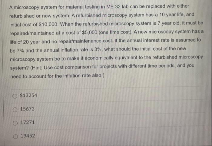  A microscopy system for material testing in ME 32 lab can