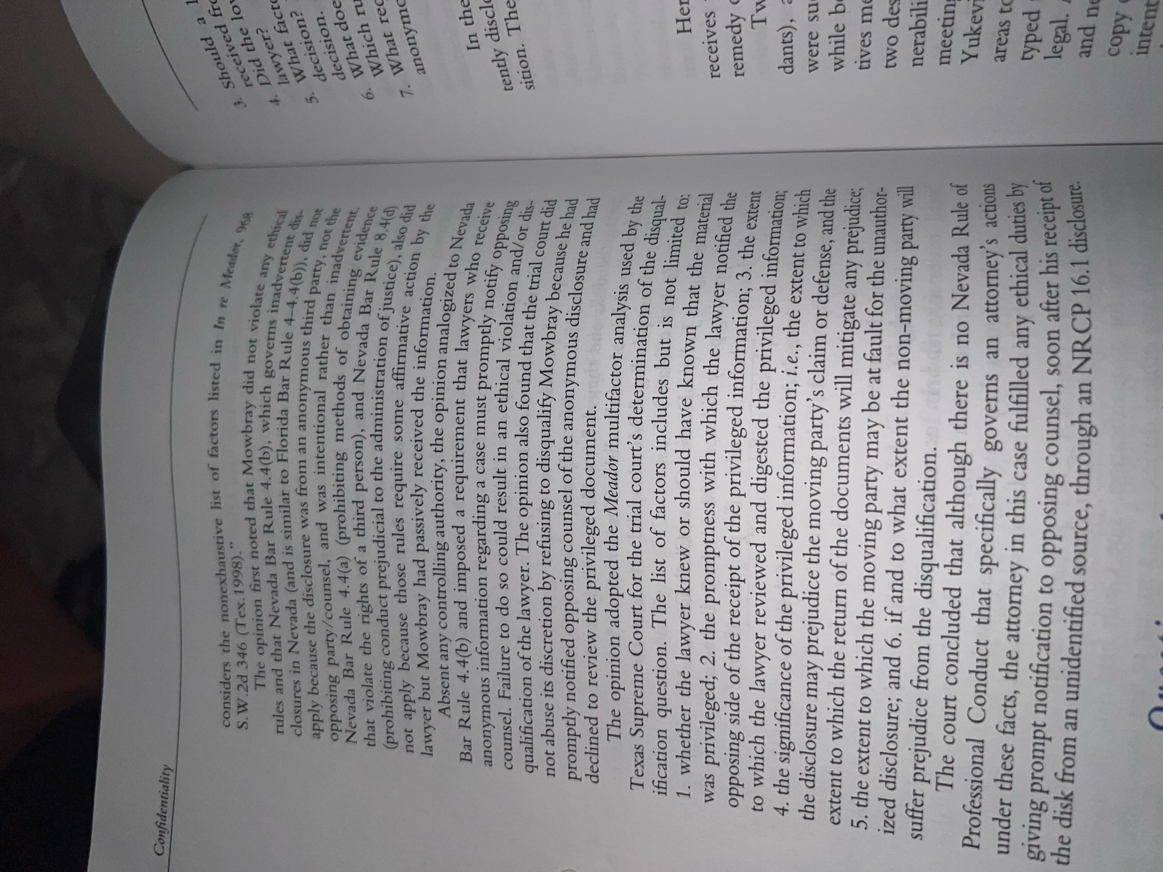 Chapter 4: Case Questions: Merits Incentives, LLC v Eighth Judicial District Court