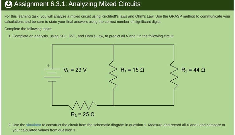 Solve this problem using the grasp method and provide formulas. make it