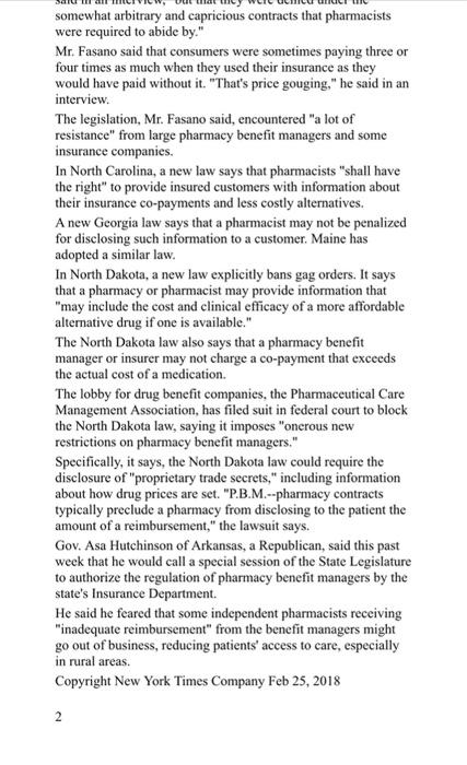 disagree?What is the current role of the drug benefit managers? Should their