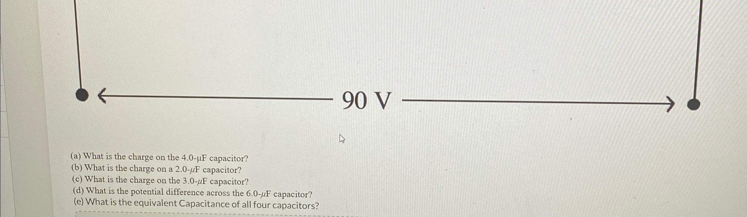 in the figure. 2.0 UF 4.0 UF 3.0 UF 6.0 UF 90