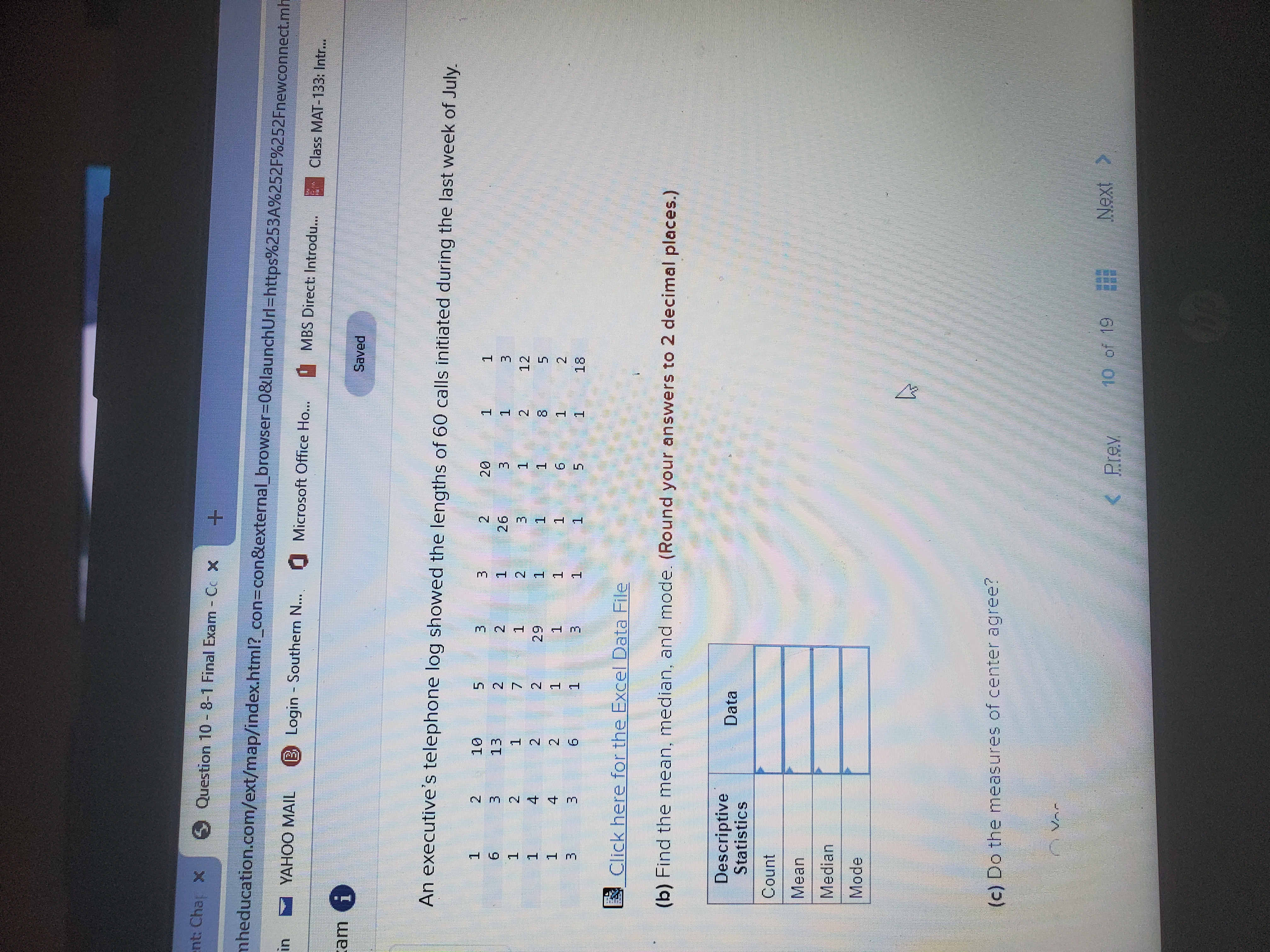 nt: Chap X Question 10 - 8-1 Final Exam - Cc