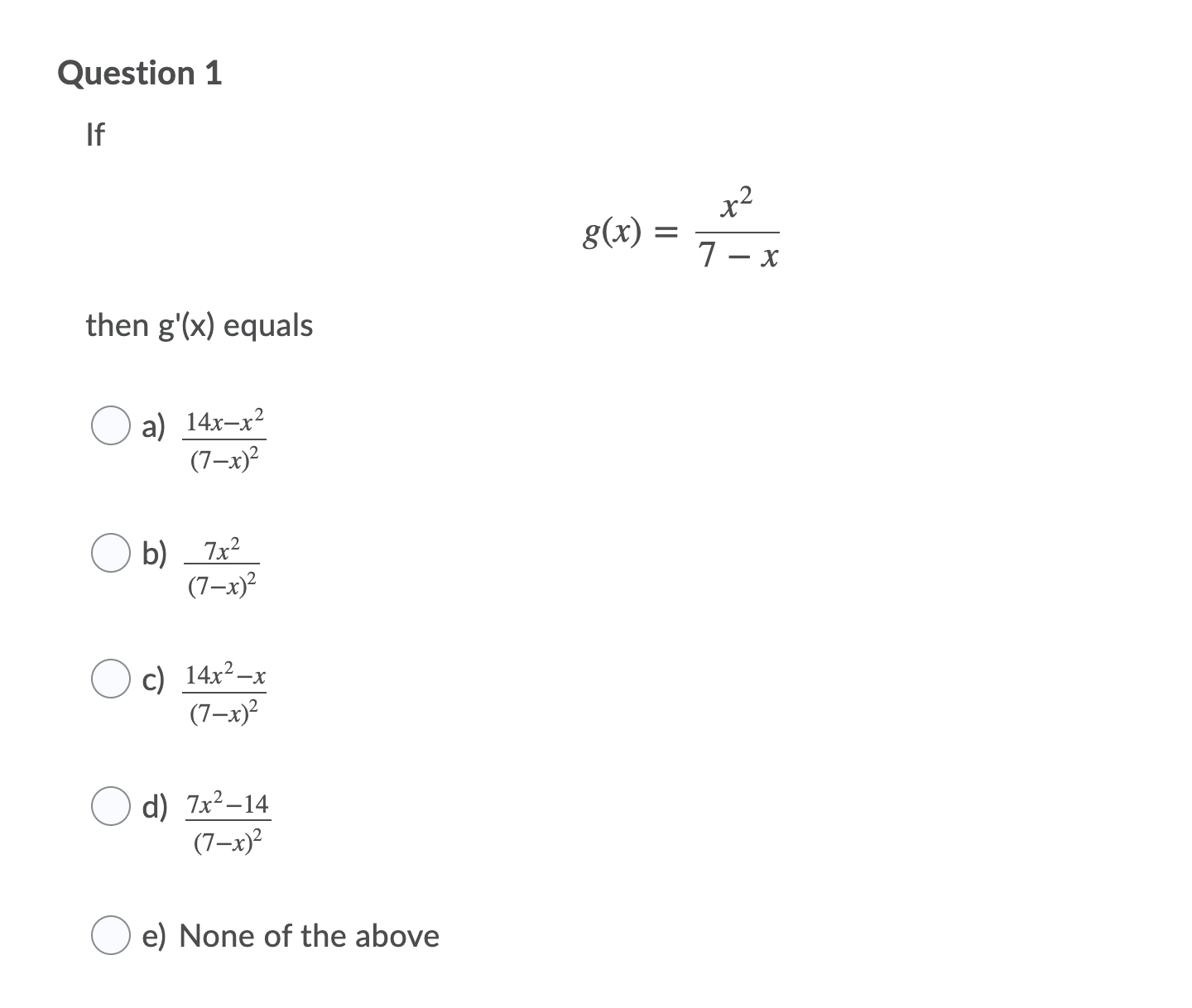 Please answer the questions below \fQuestion 7 If f(x) = tan(x) ex