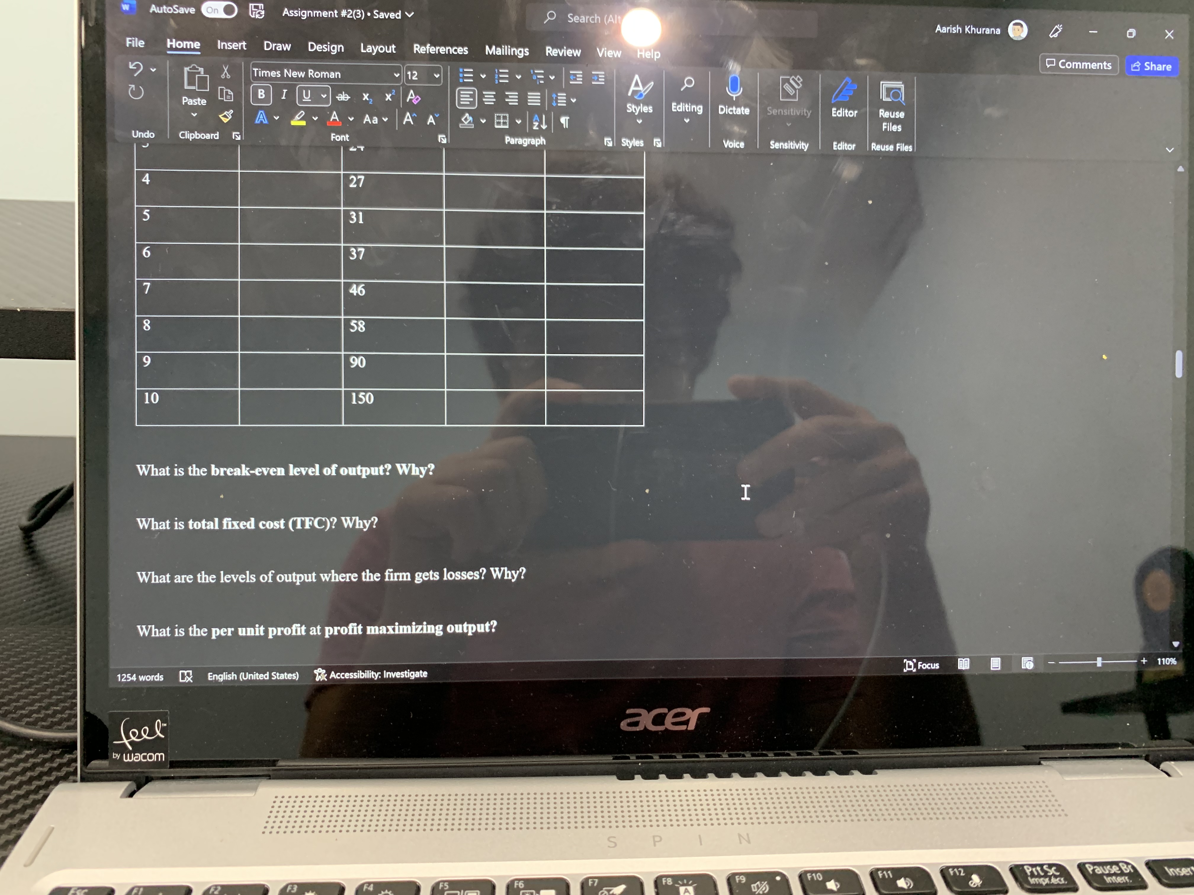 New Roman 12 O Paste BIUvab X AD LO Styles Editing Dictate