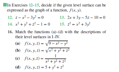 5 as the graph of a function f(x, y). 4. Find a