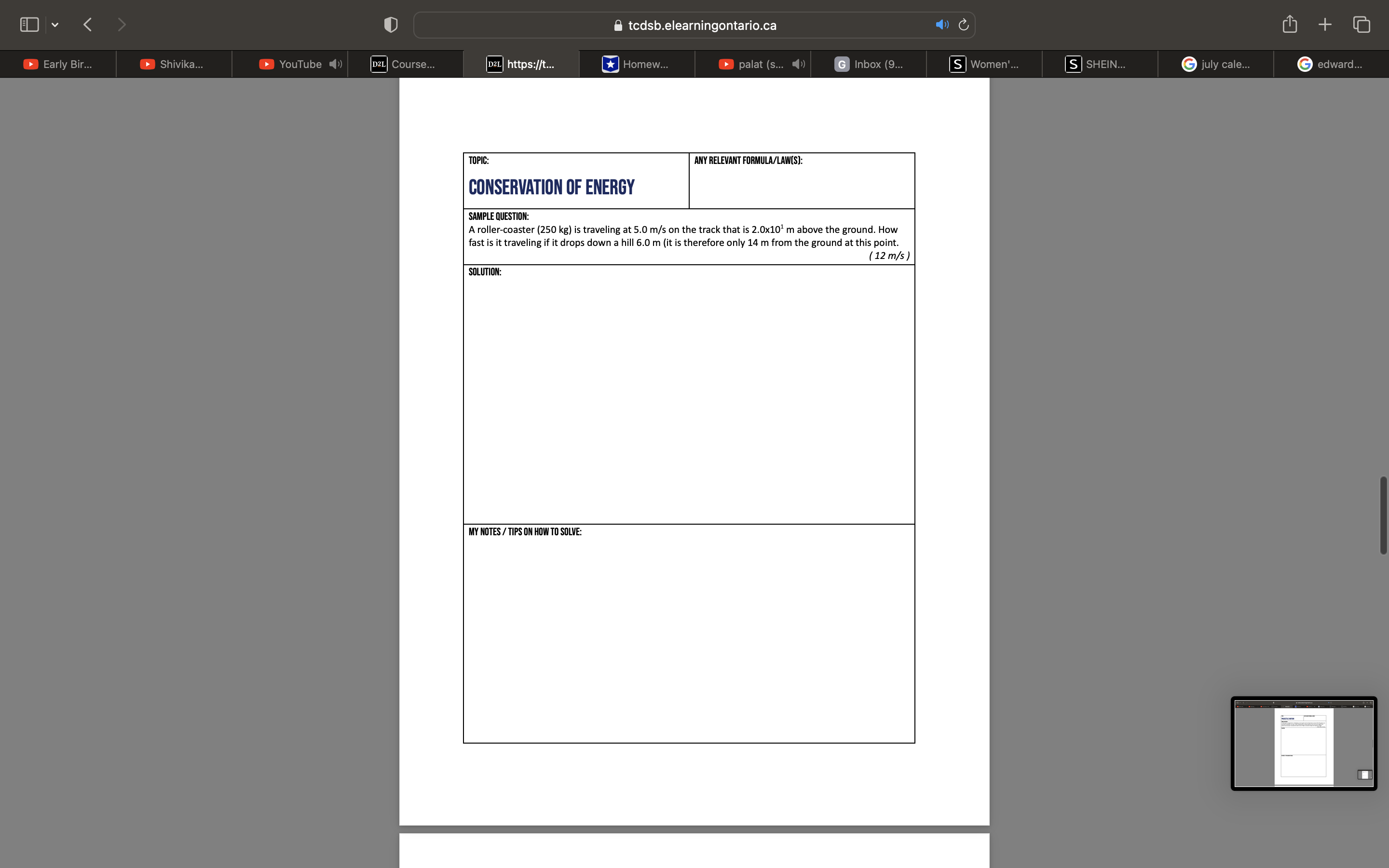 final task for Grade 11 Physics, you are going to be creating