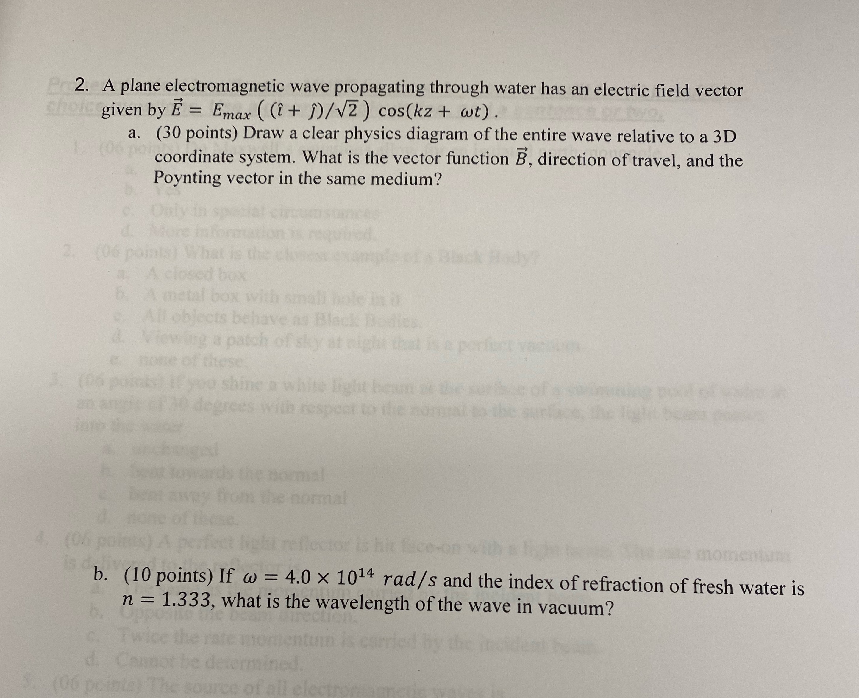 Please answer this question with clear physics diagram and explanation Pr 2.