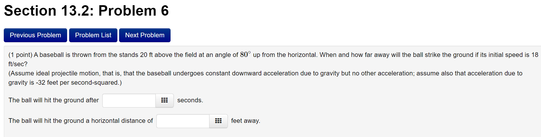 of t. Differential equation: = -6 + k dt2 Initial conditions: r(0)