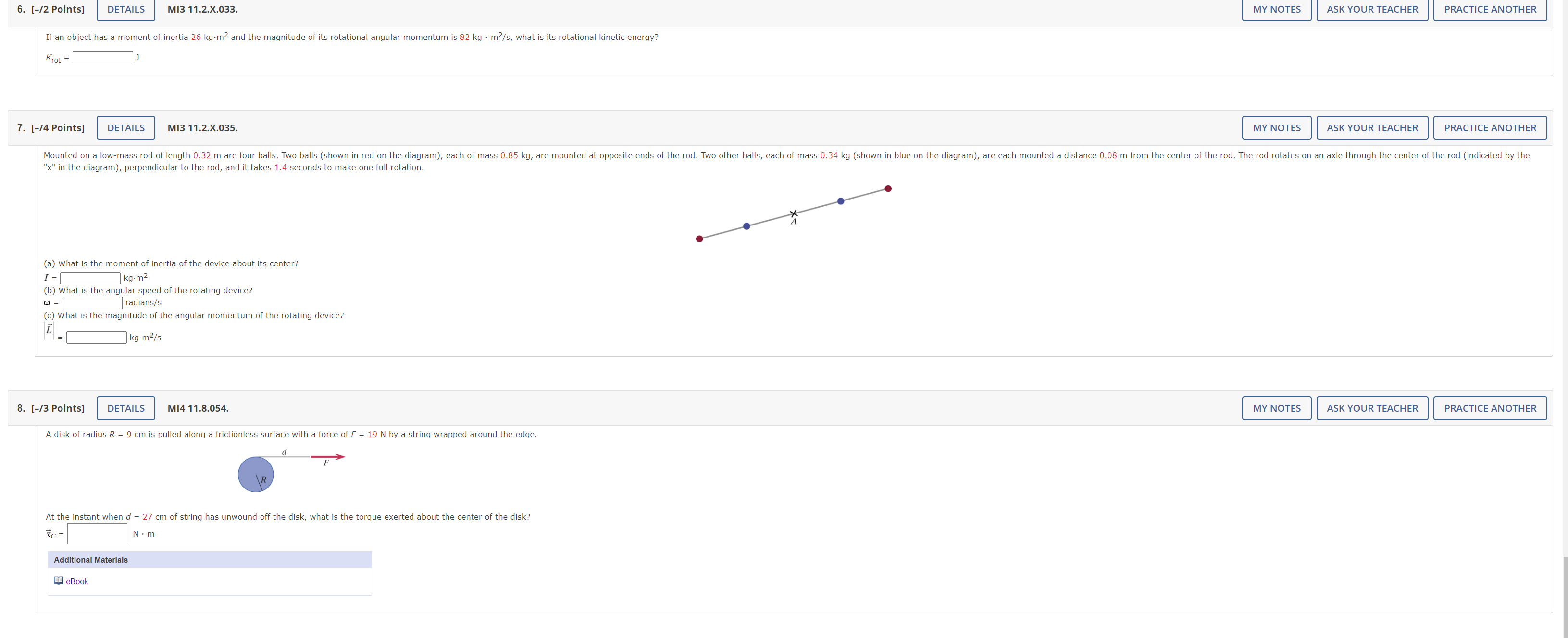 pleaseeee 6. [-/2 Points] DETAILS MI3 11.2.X.033. MY NOTES ASK YOUR TEACHER