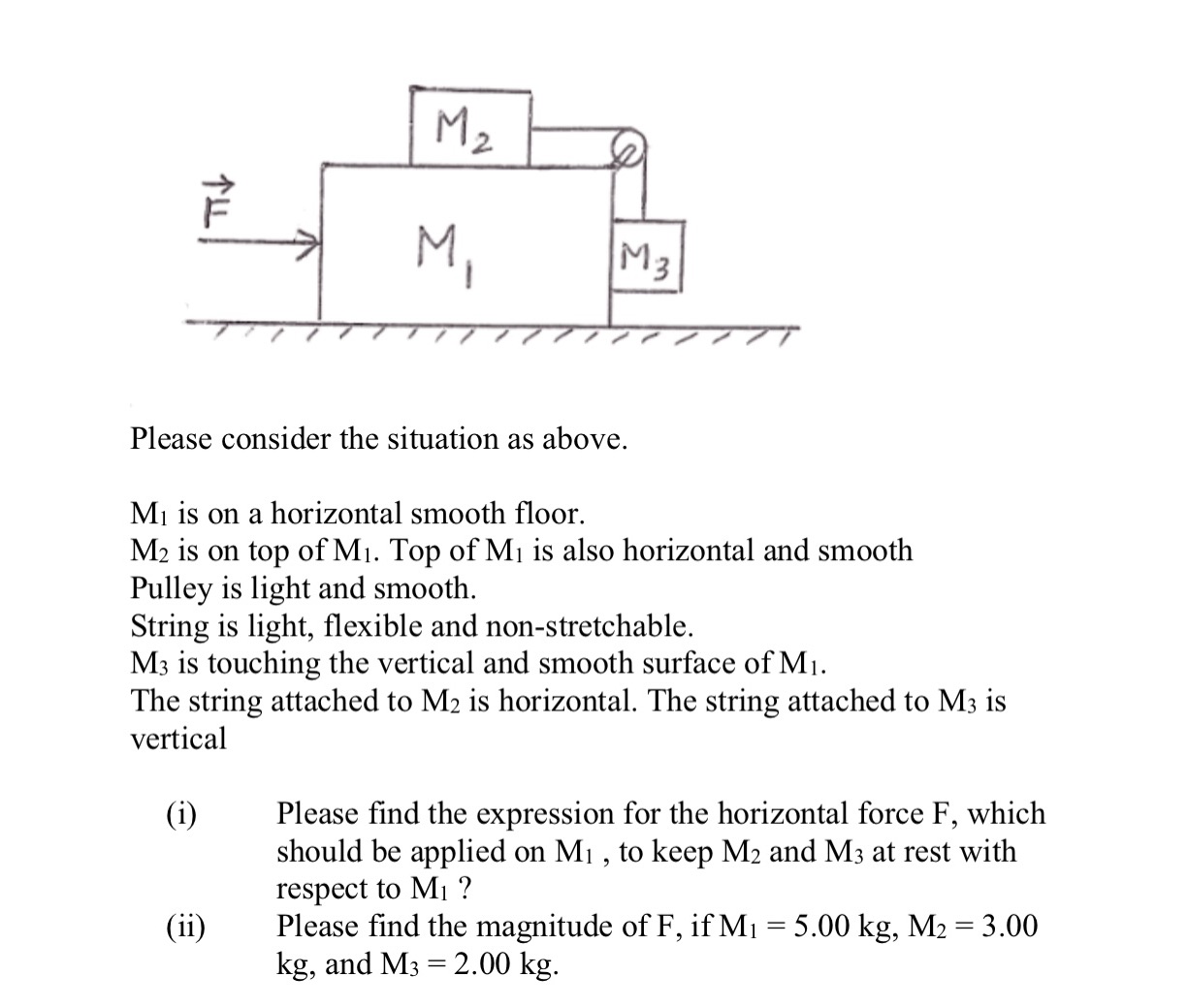  M 2 E M M 3 Please consider the situation as