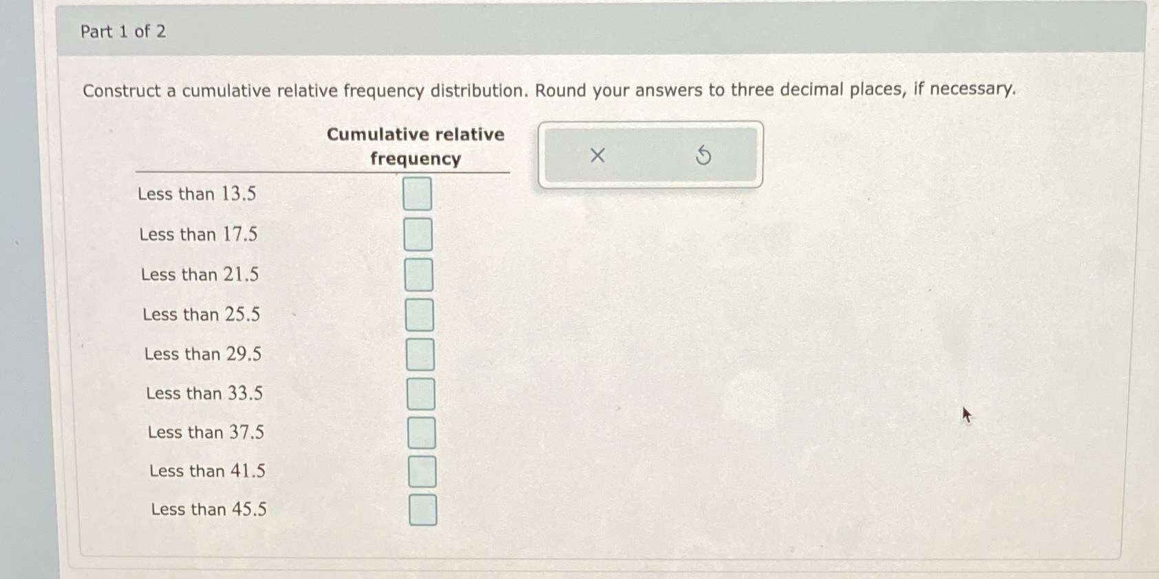 need help in understanding on how to solve the problem Part 1
