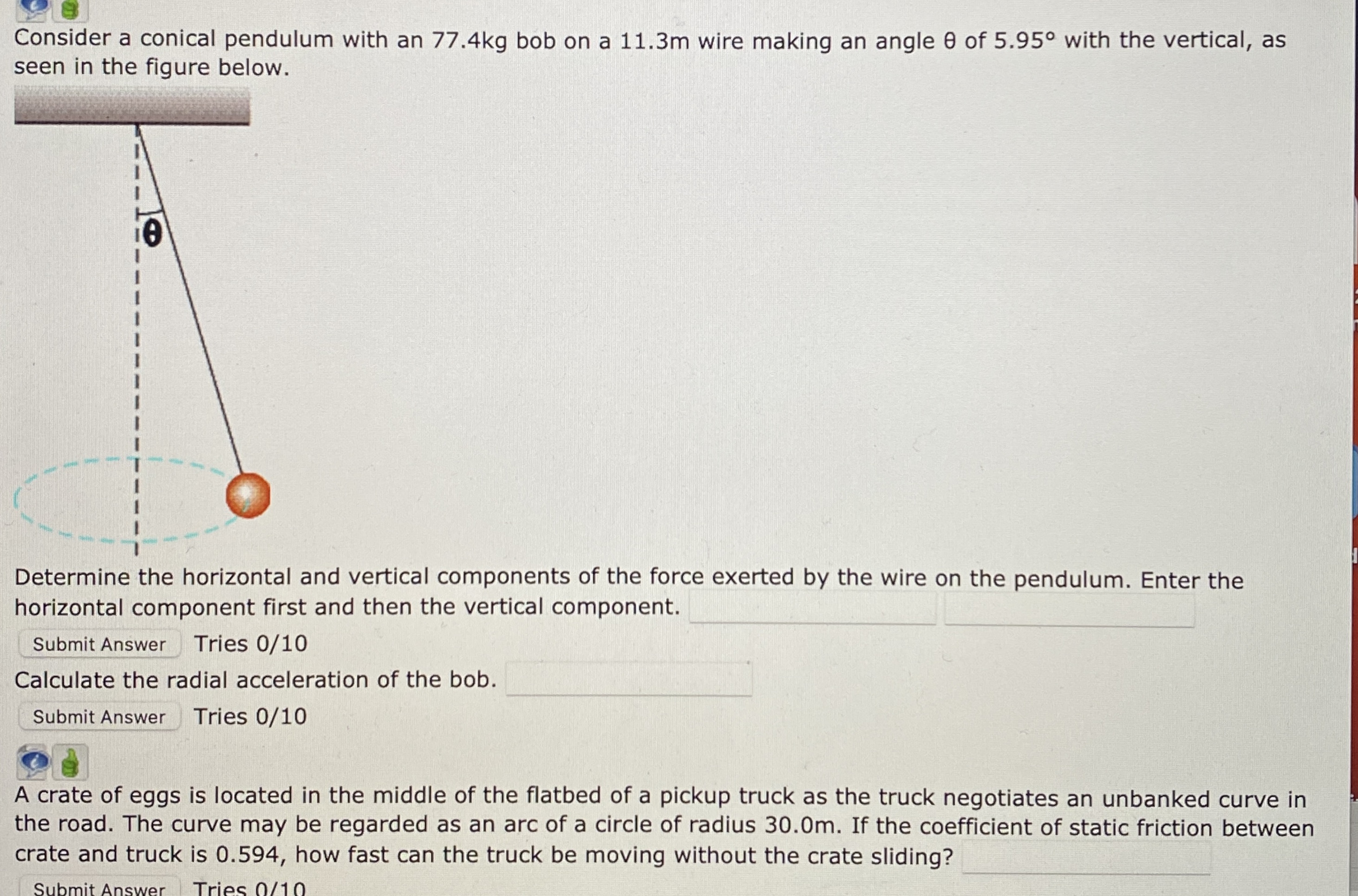 that has an incline of 28.1 to the horizontal. The coefcient of