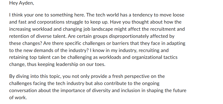 Hey Ayden, | think your one to something here. The tech