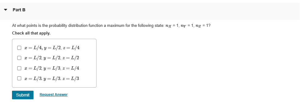 Constants Part A For the following state of a particle in a