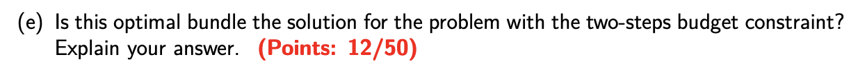 constraint: $20, if 05x53 That is. every unit of good x up