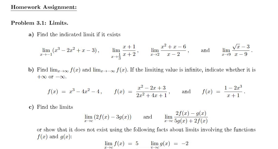 One-sided limits. a) Find the indicated one-sided limit. If the limiting value