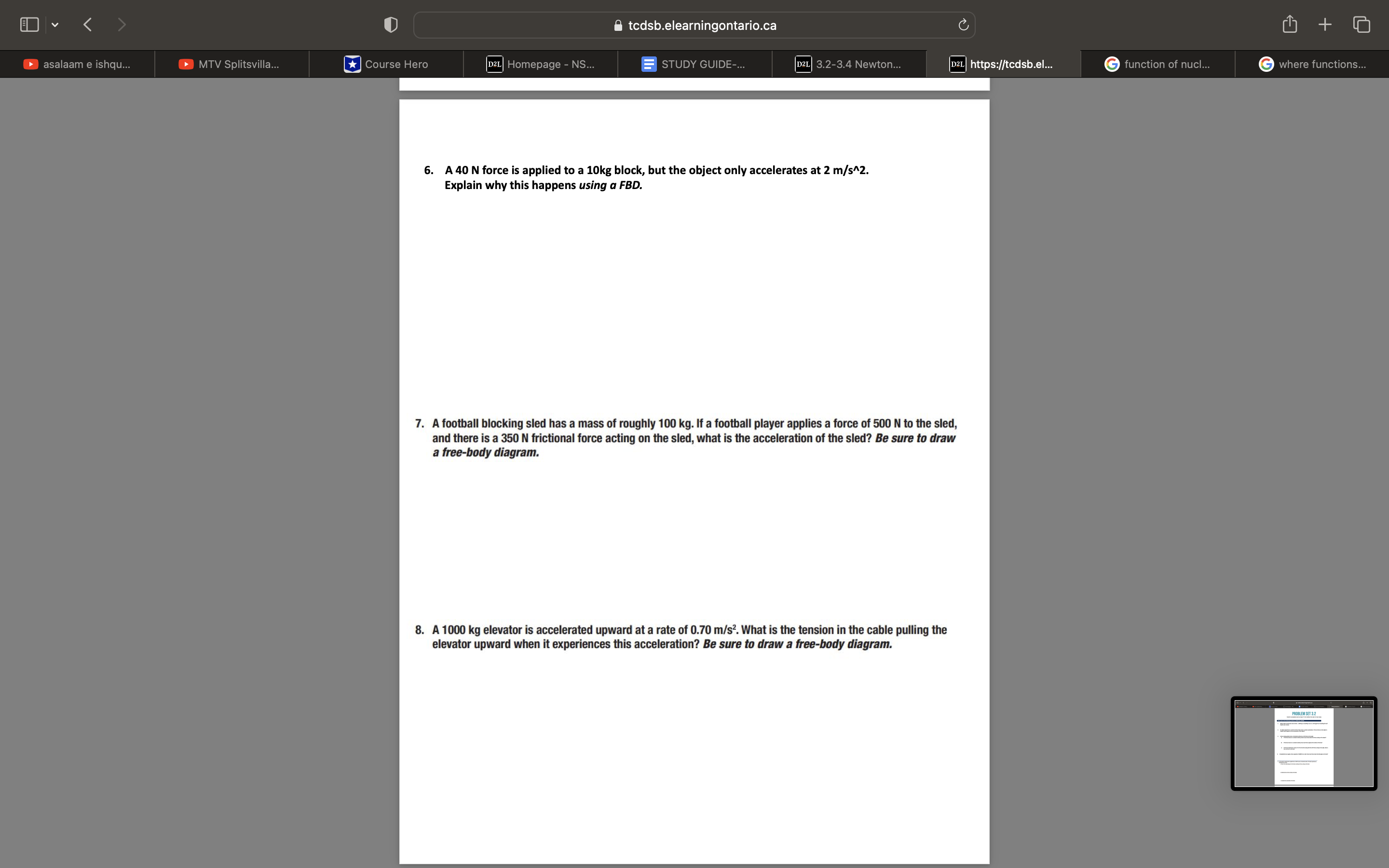 at least 15 min before the start of next class Work each