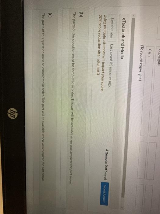 2020, follow: $ Patent #1 Less: Accumulated amortization Copyright #1 Less: Accumulated