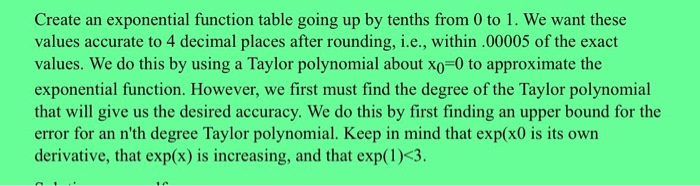 i need the solution by maple software, thank you. Create an exponential