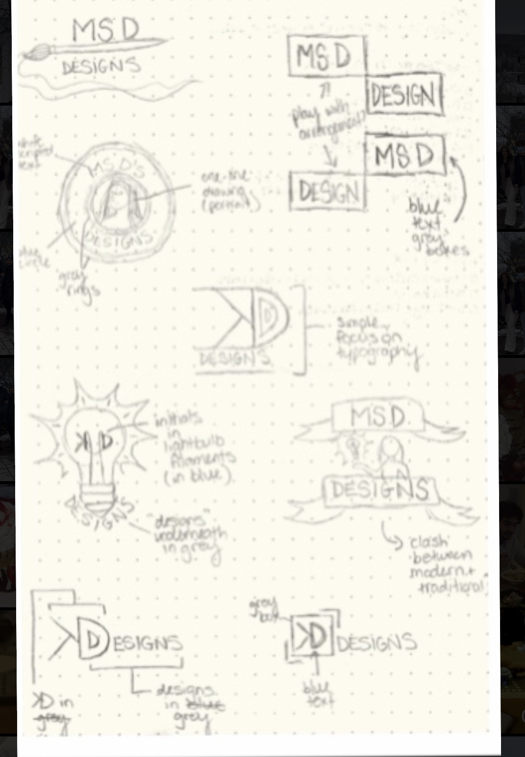 Please make 5-7 Rough sketches using the name "Adam Designs" ! Use