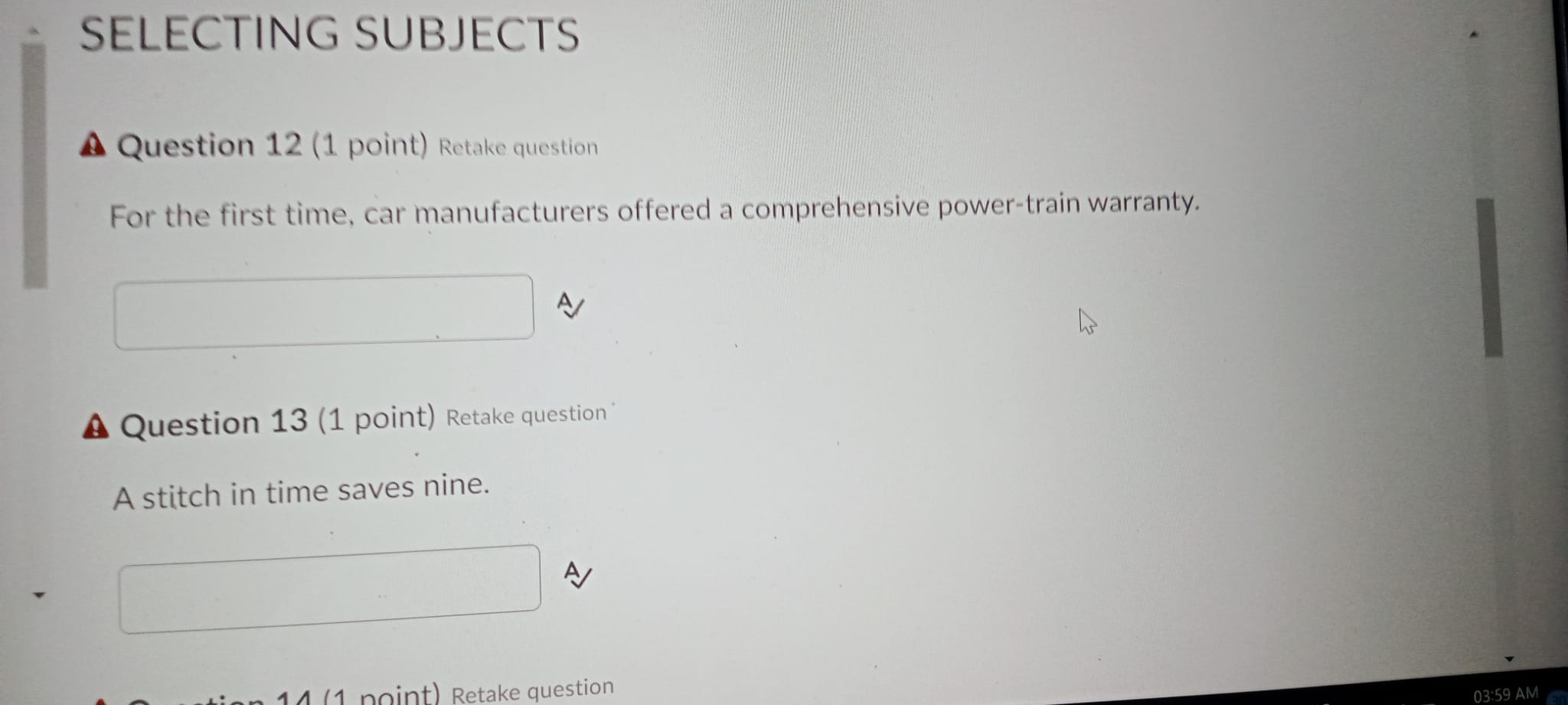 Question 1 (1 point) Retake question Yes, I am coming to hear