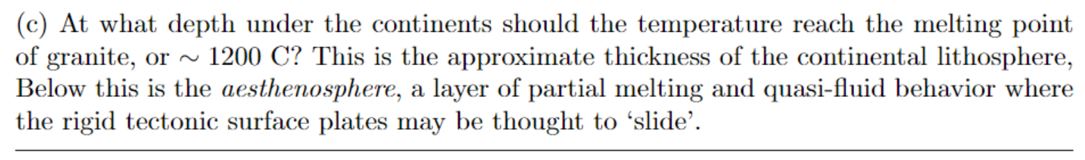 problem : (a) The observed geothermal output of the Earth is 4.2