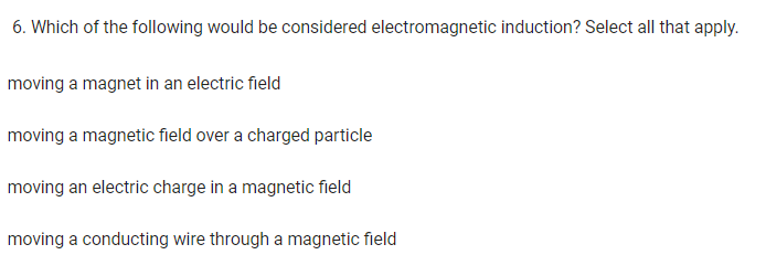 fora current to be induced in a wire passing through a magnetic