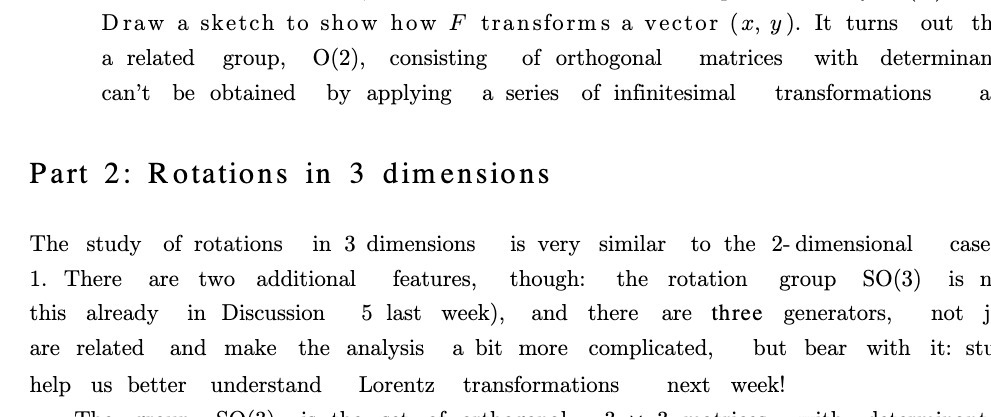  Draw a sketch to show how F transforms a vector (x,