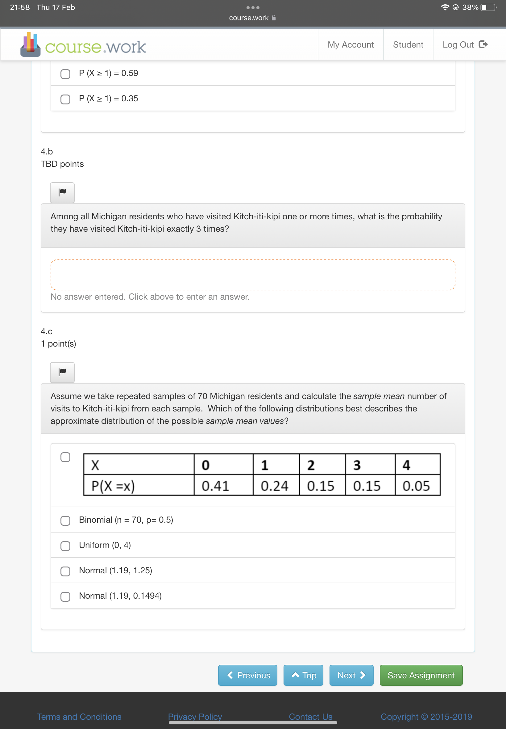  21:58 Thu 17 Feb . . . 38% course.work a course.work