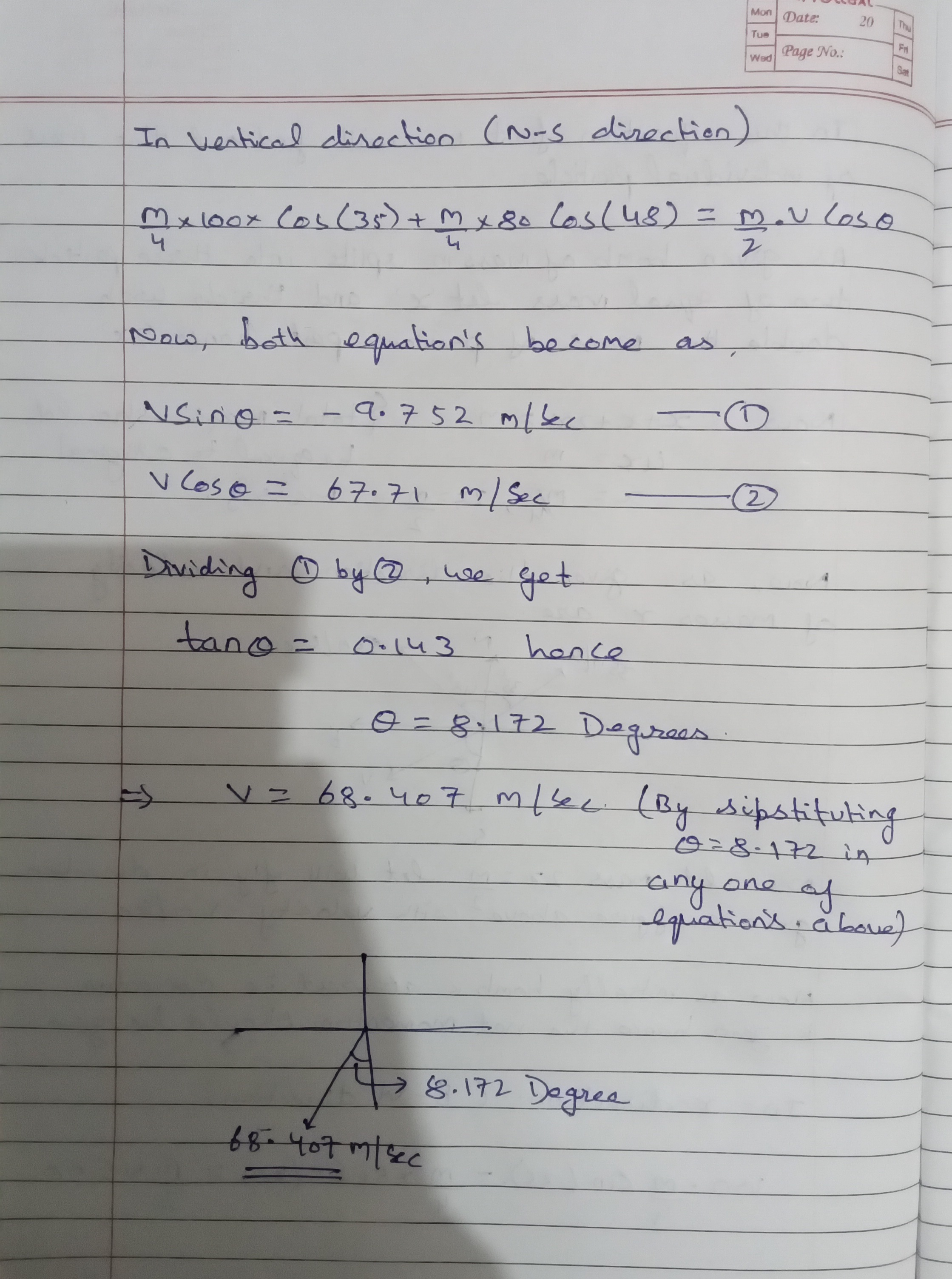 please WRITE all equations used and circle final answer. draw diagrams and