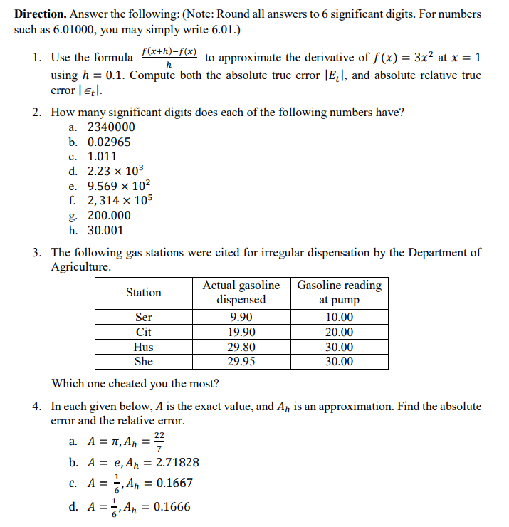 pls answer this and give me solutions thankyou! Direction. Answer the following: