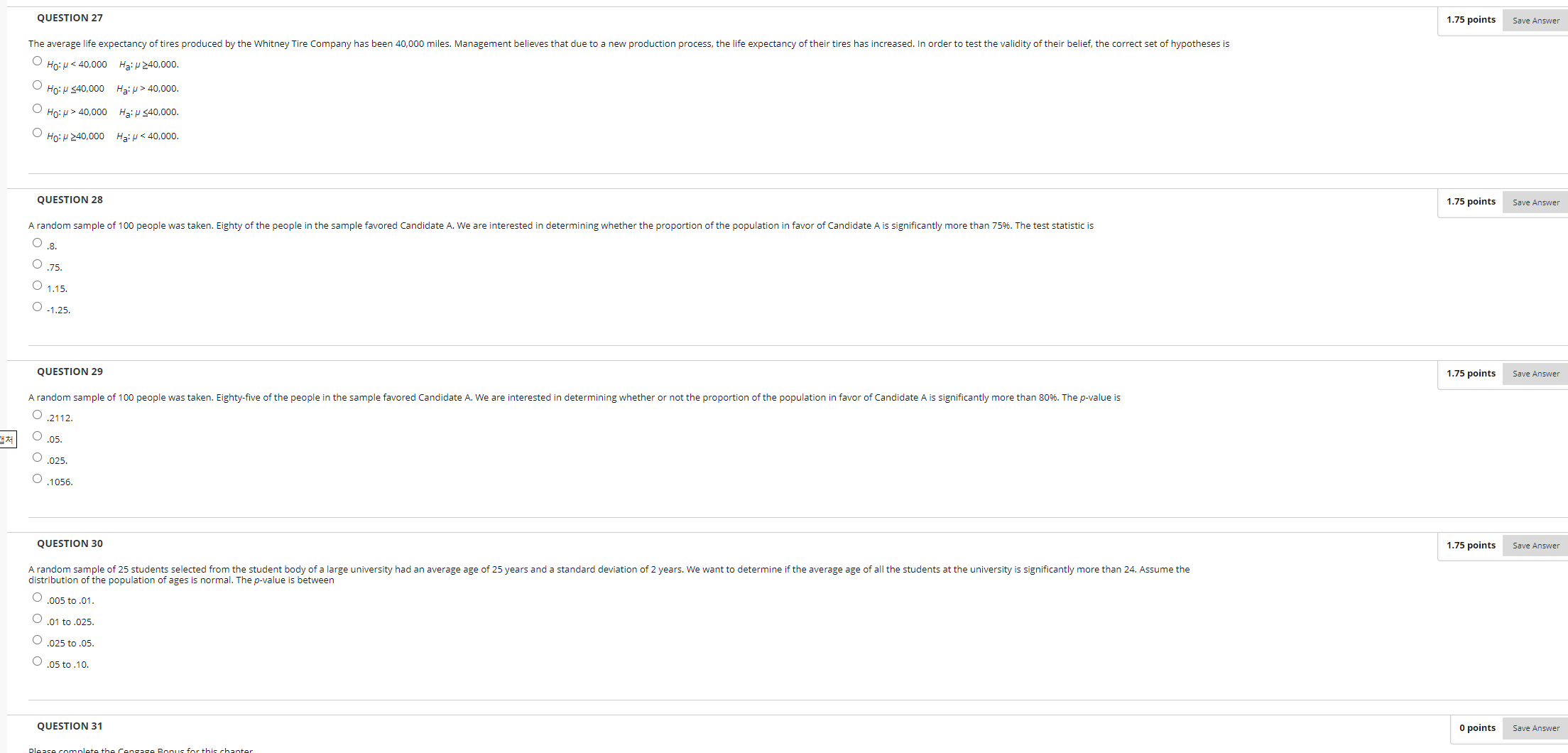 a Type I error when the null hypothesis is true as an