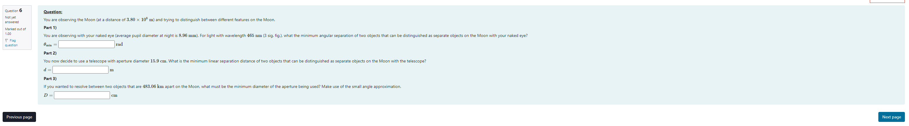 How Do i solve this? Question 6 Question: Not yet answered You