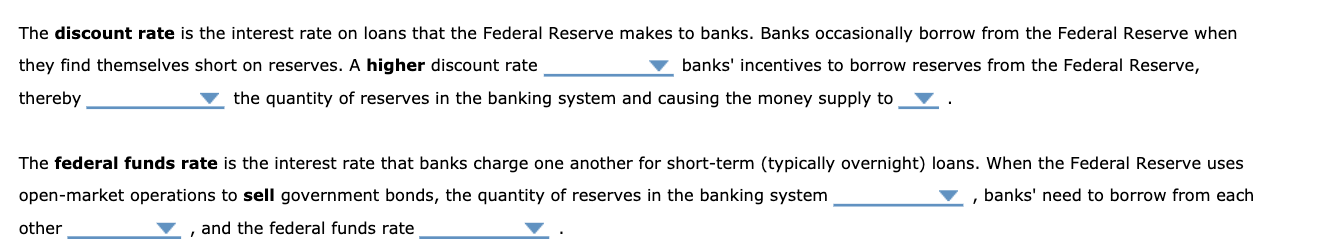 need help on this problem The discount rate is the interest rate