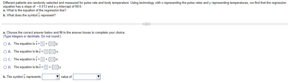 Different patients are randomly selected and measured for pulse rate and