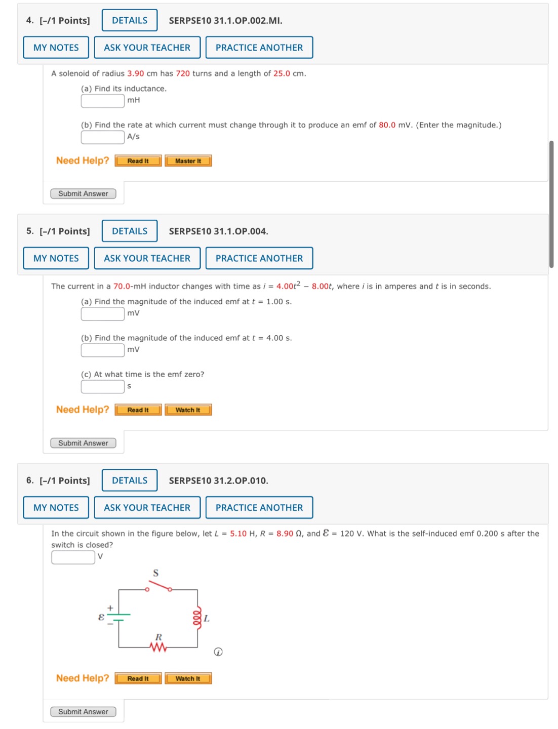  4. [-/1 Points] DETAILS SERPSE10 31.1.OP.002.MI. MY NOTES ASK YOUR TEACHER