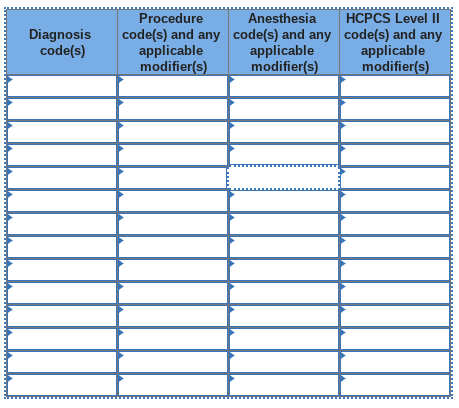 Using the coding techniques you have learned, carefully read through the case