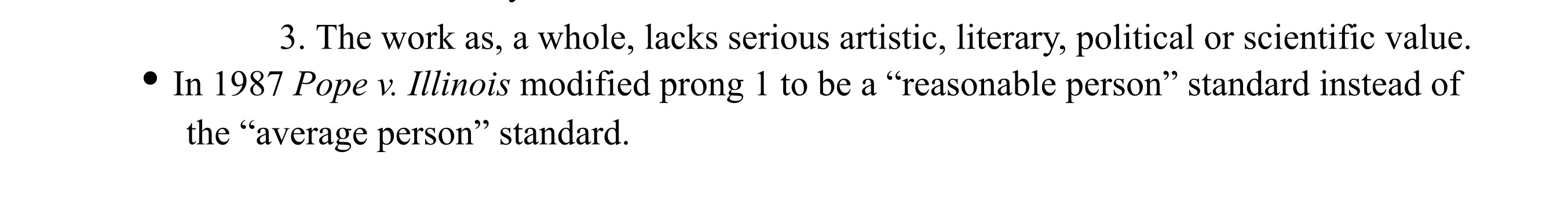 see in Miller test?What rules do you see in Pope v. Illinois?Is