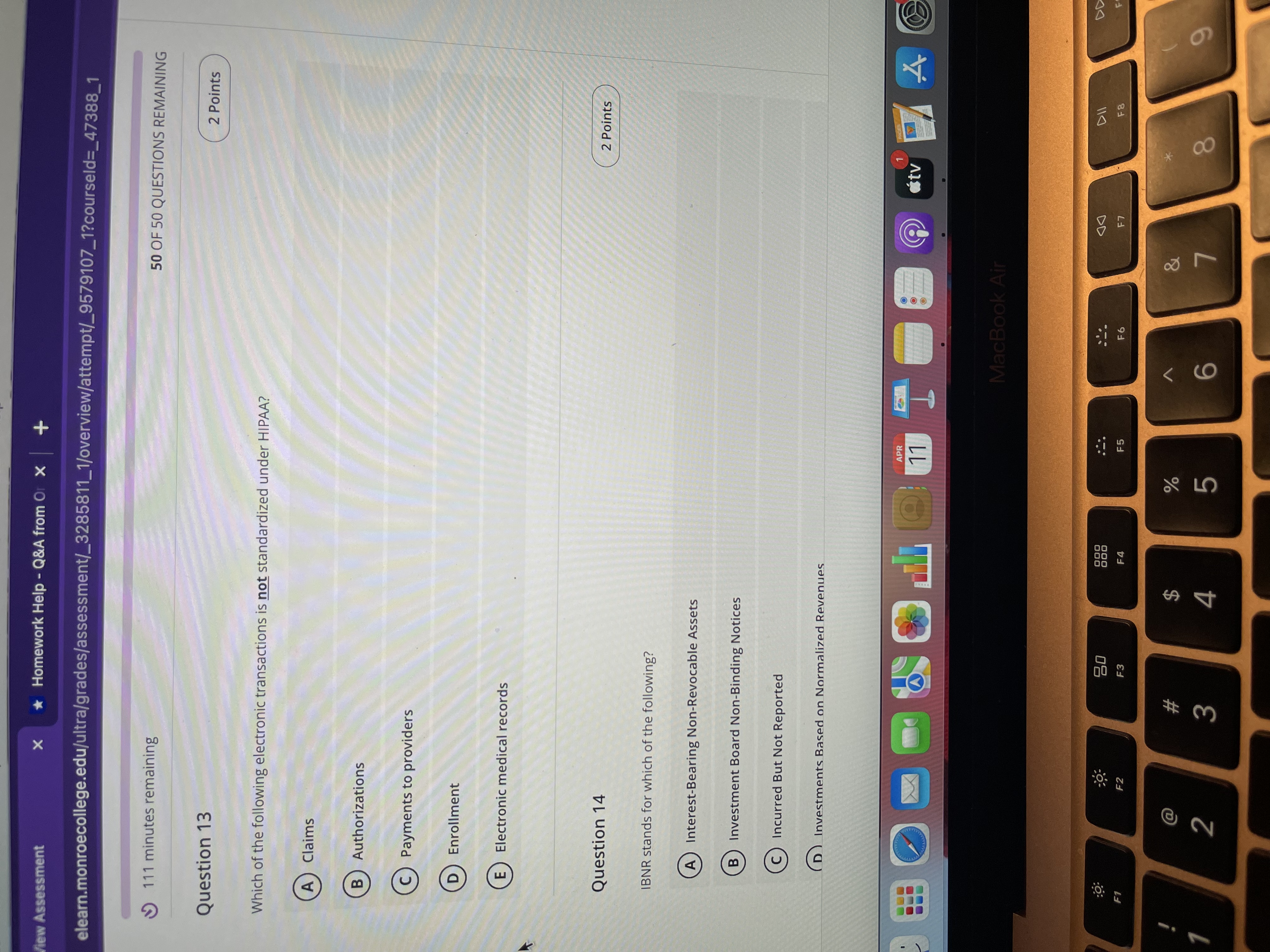 Monitoring fraud, waste, and abuse Question 22 2 Points APR 1 astv