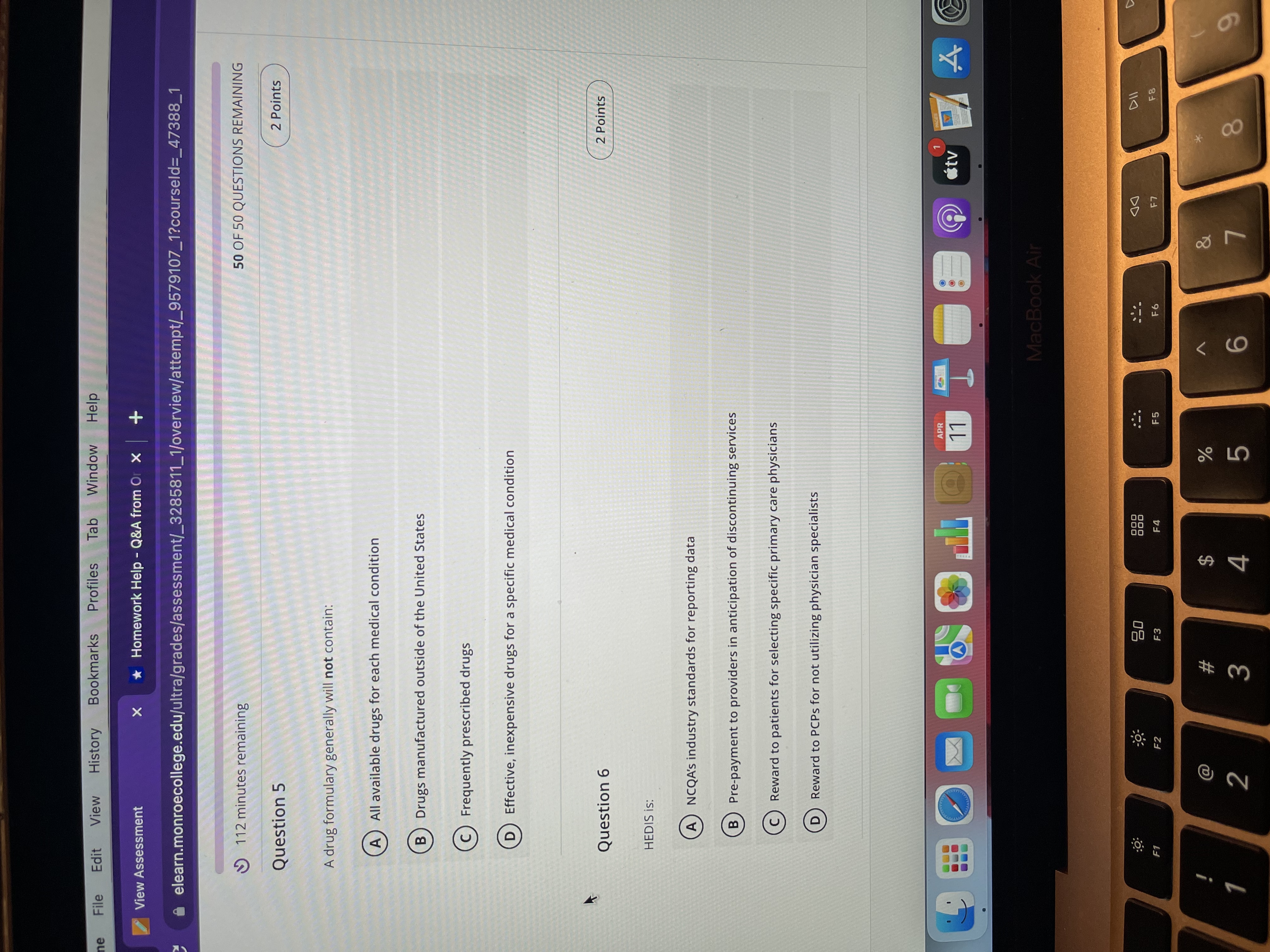 F6 F7 F8 @ % & # 3 5 9 NView Assessment